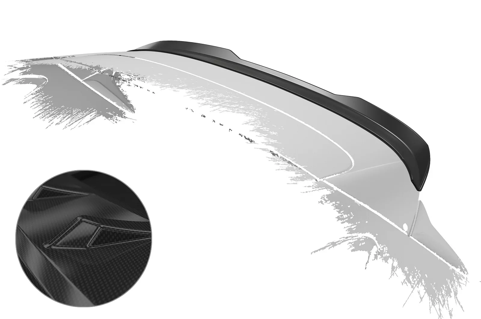 Heckflügel mit ABE für Ford Fiesta MK8 HF822-C Carbon Look Hochglanz