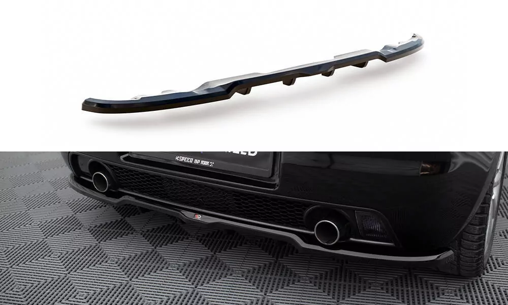 Hinten Splitter (mit Einem Vertikalem Balken) Suzuki Swift Sport Mk4 Schwarz Hochglanz