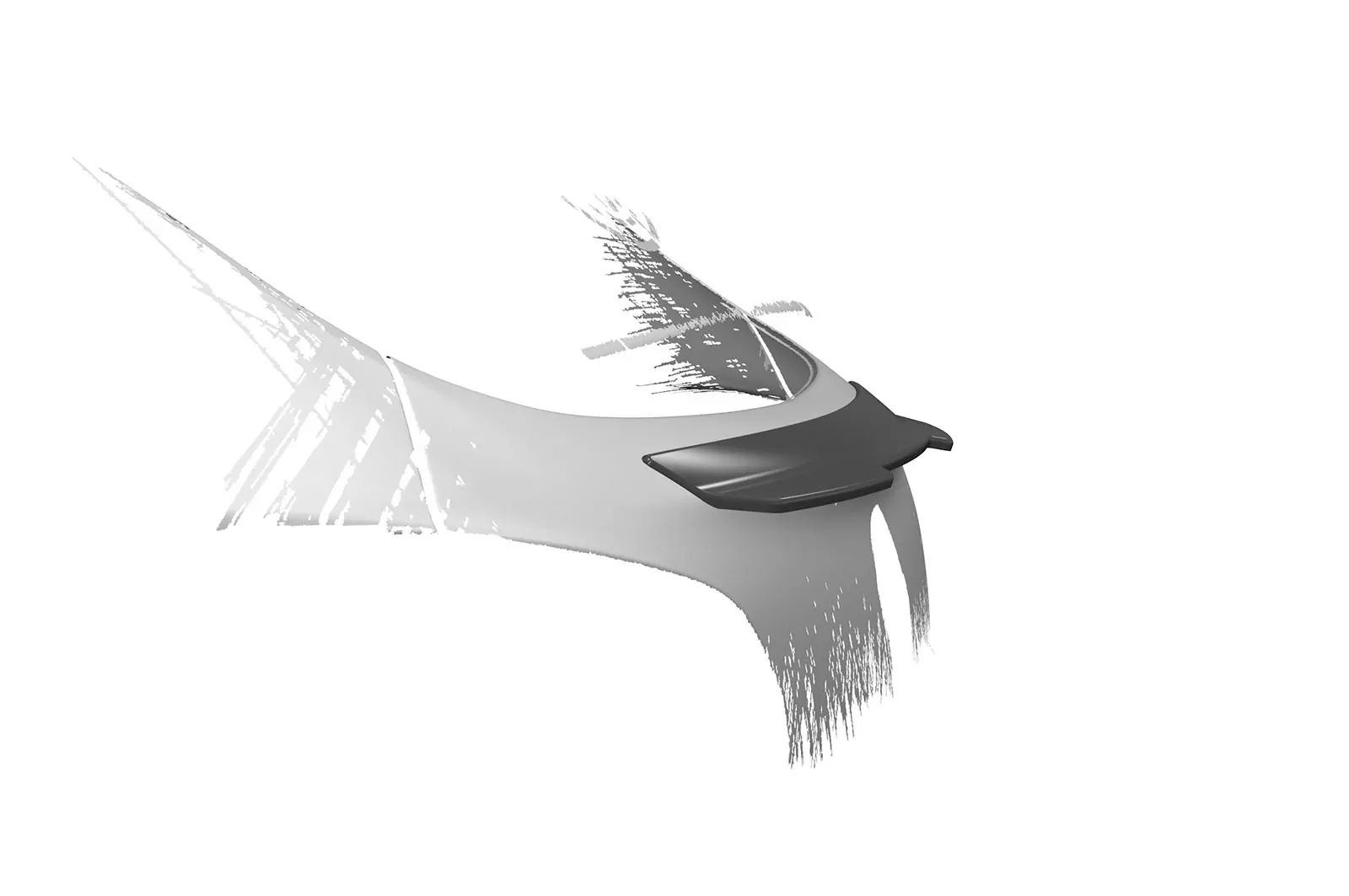 Heckflügel mit ABE für Opel Corsa E HF831 Schwarz Strukturiert