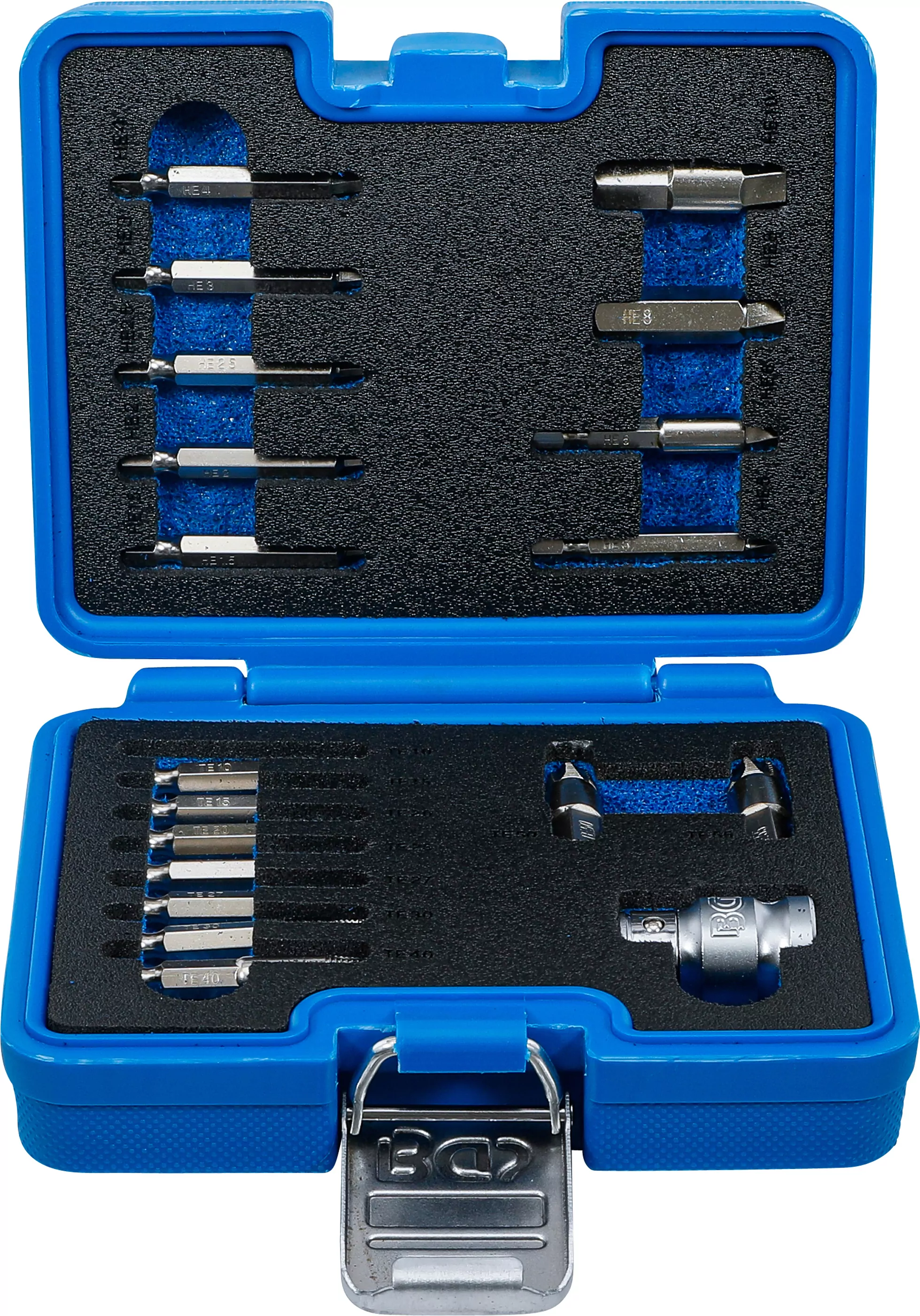 Schraubenausdreher-Satz | für Innensechskant 1,5 - 10 mm / T-Profil (für Torx) | T10 - T55 | 19-tlg.