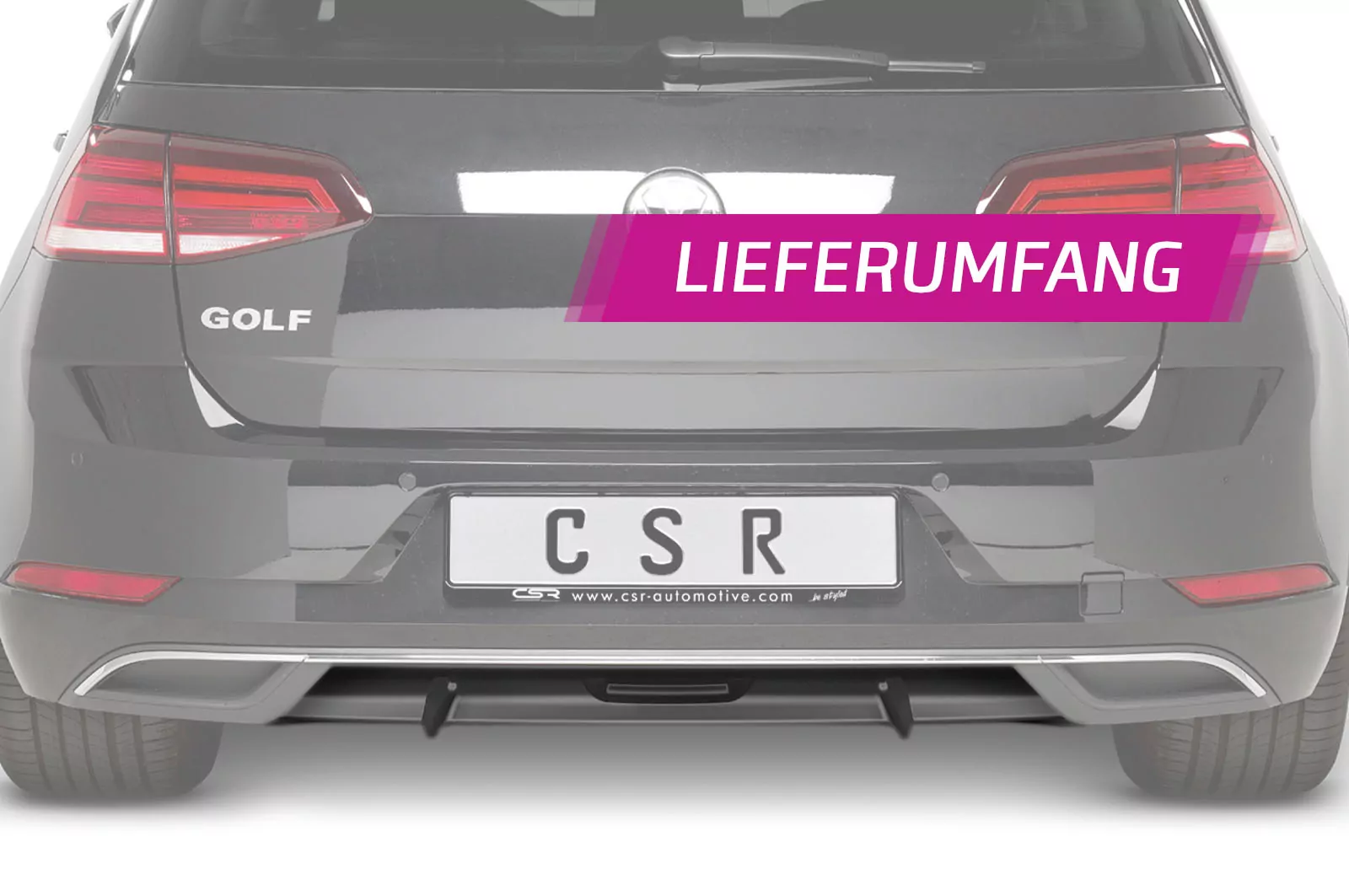 Heckansatz für VW Golf 7 Basis Lackierfreundlich (schwarz matt)