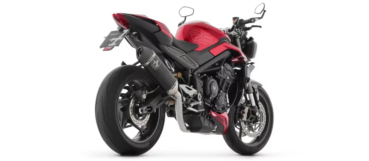 ARROW VELOCE Aluminium Schwarz TRIUMPH STREET TRIPLE 765 RS 23-