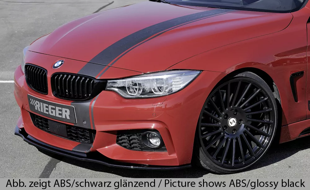 Rieger Spoilerschwert für BMW 4er F33  (3C) | Cabrio 03.13-06.15 (bis Facelift) für orig. M-Paket-Frontschürze