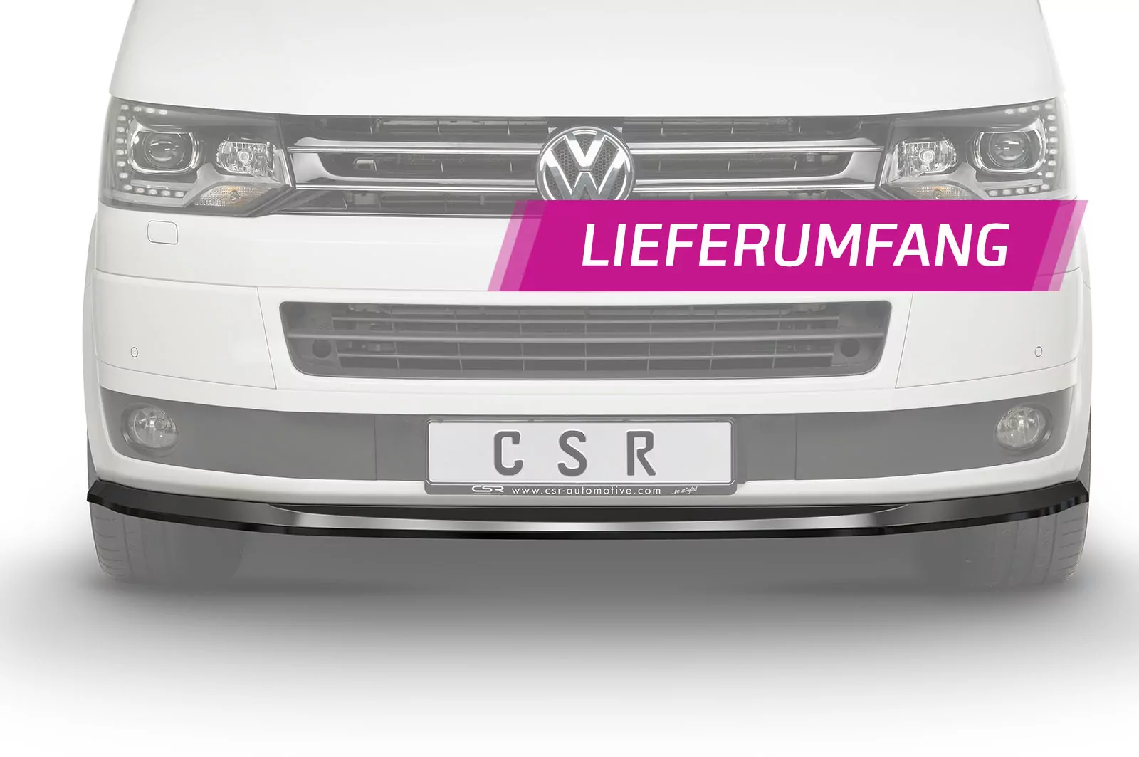 Cup-Spoilerlippe mit ABE für VW T5 CSL465-M Carbon Look (matt)