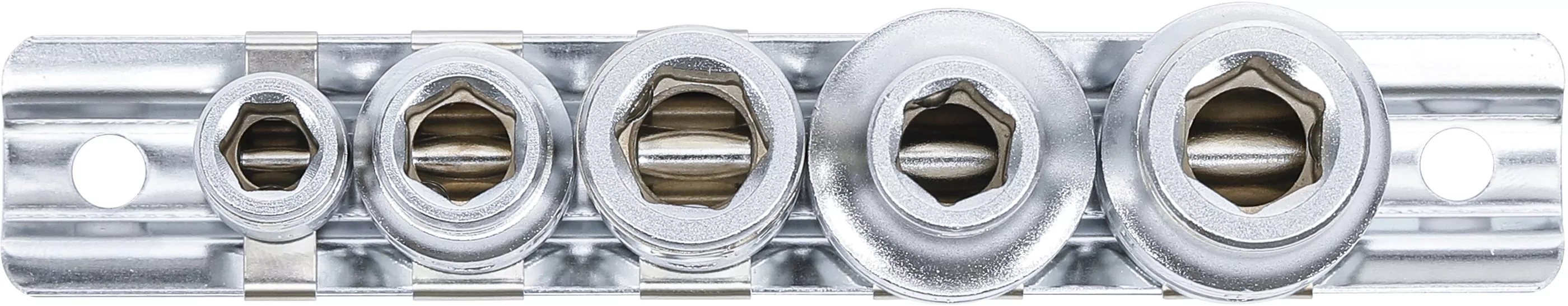 Bit-Adapter-Satz mit Haltekugel | Innenvierkant 6,3 mm (1/4") / 10 mm (3/8") / 12,5 mm (1/2") | 5-tlg.