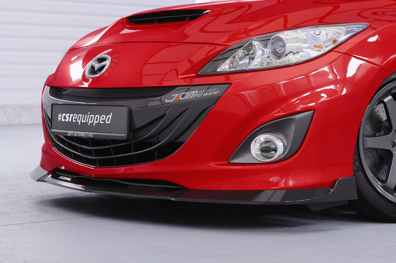 Cup-Spoilerlippe mit ABE für Mazda 3 (Typ BL) MPS CSL650 Schwarz Strukturiert