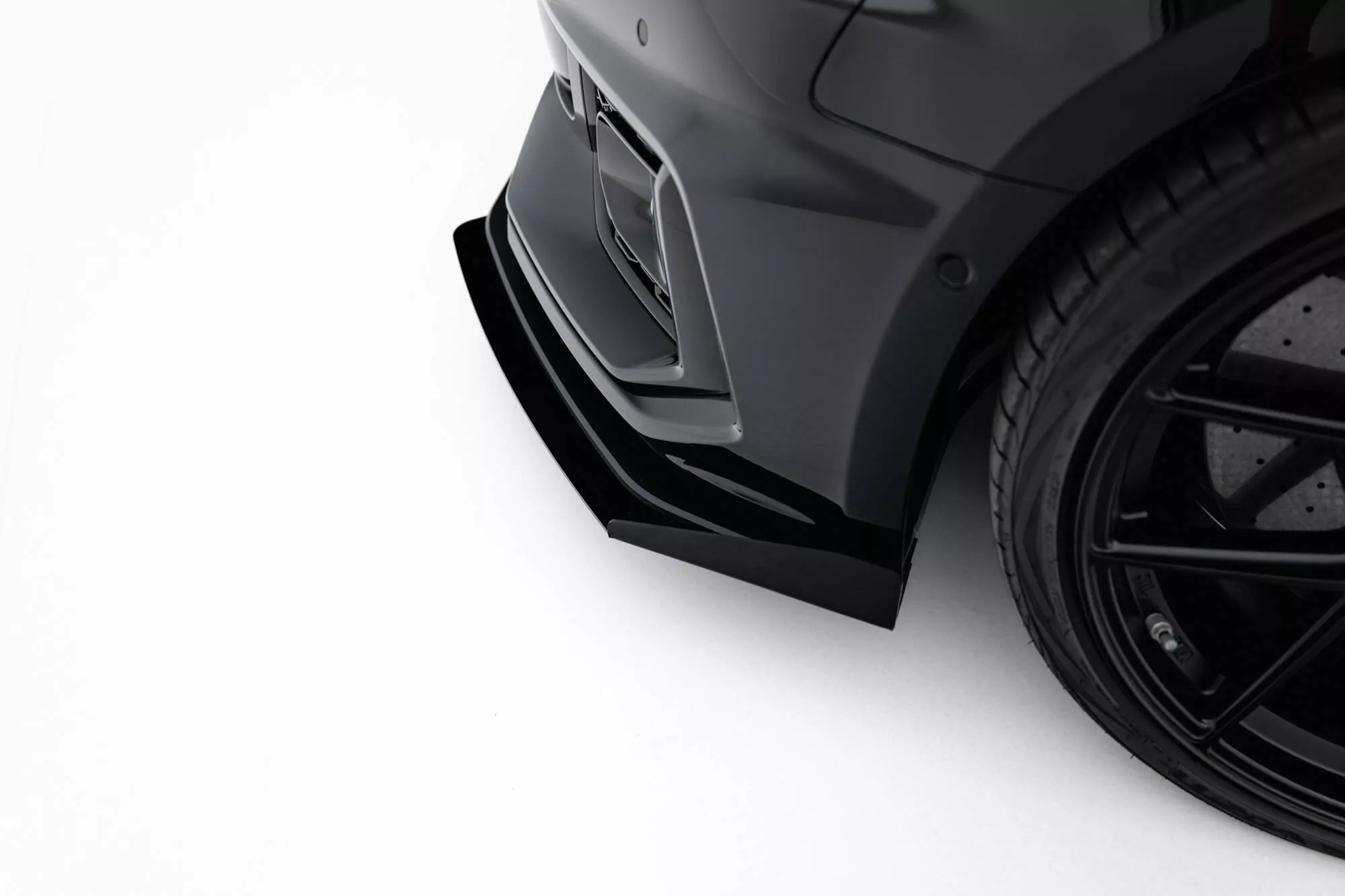 Street Pro Front Ansatz Für +Flaps Für + Flaps Audi RS5 Coupe / Sportback F5 Schwarz Hochglanz