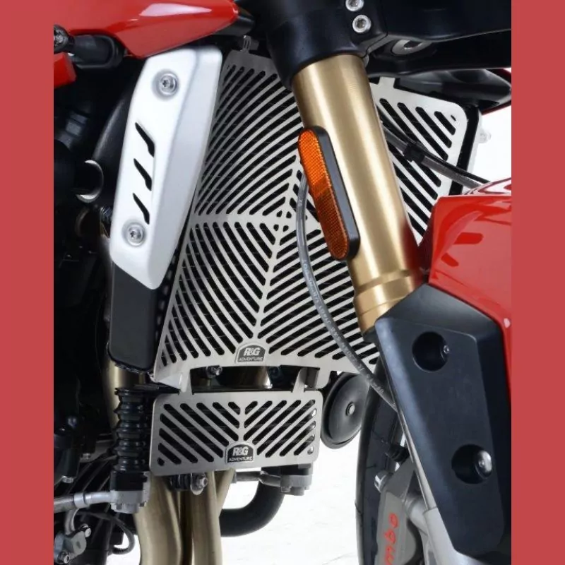 R&G Ölkühler Kühlergitter Edelstahl Triumph Speed Triple 1050 / S / R / RS 2011-