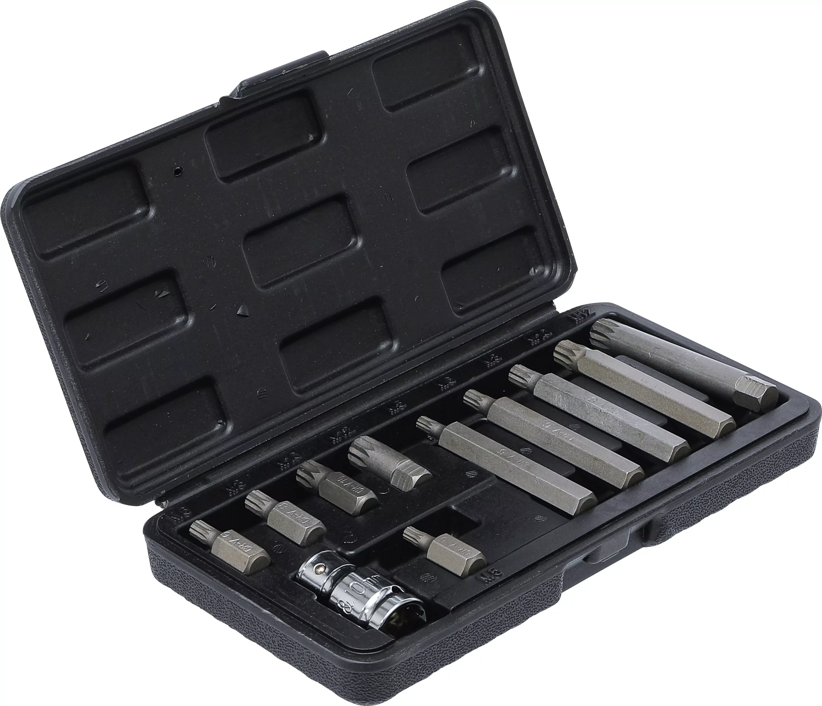 Bit-Satz | Antrieb Außensechskant 10 mm (3/8") | Innenvielzahn (für XZN) | 11-tlg.