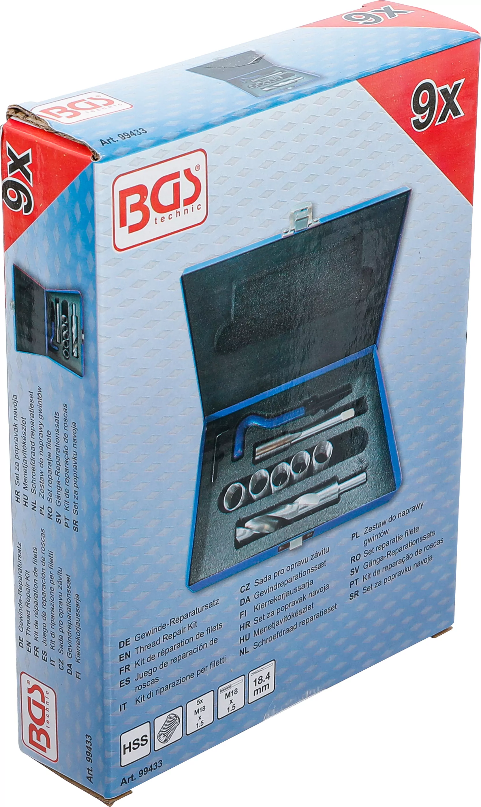 Gewinde-Reparatursatz | M18 x 1,5 | 9-tlg.