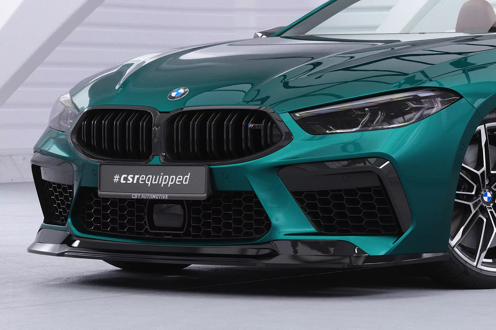 Cup-Spoilerlippe mit ABE für BMW M8 Competition (G14/G15/G16) CSL508 Schwarz Strukturiert