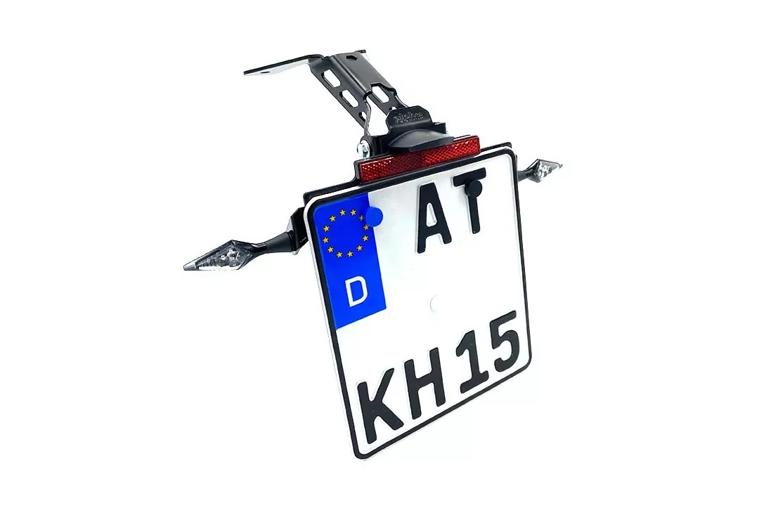 alpha Technik Kennzeichenhalter für Aprilia RS125 und Tuono 125 Typ XA Modelljahr 2021-