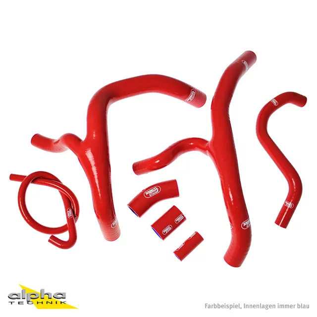 SAMCO SPORT Siliconschlauch Kit Y-Stück - Race Design rot für Honda CBR1000RR Modelljahr 2012-2019