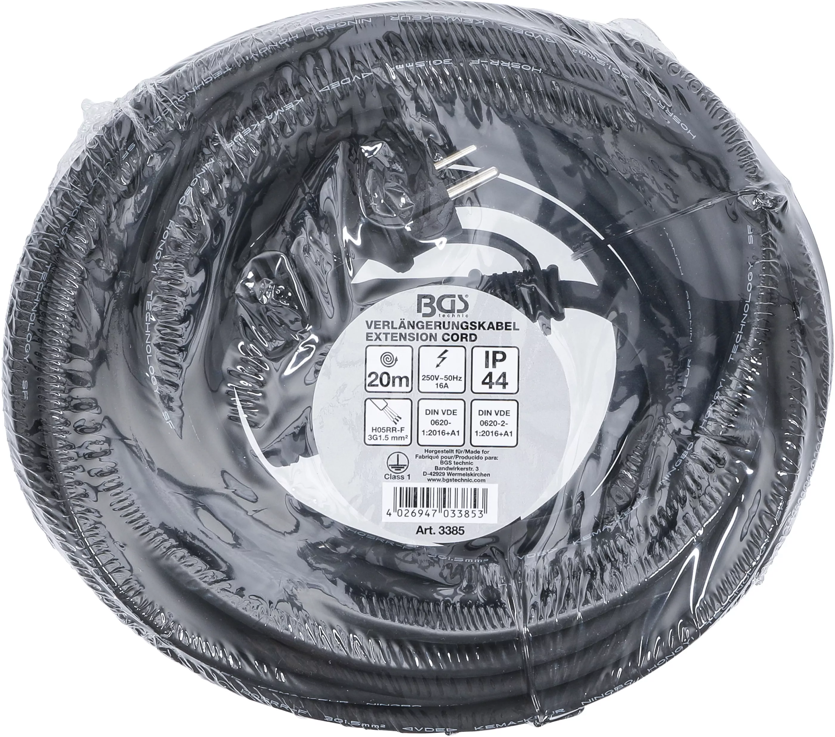 Verlängerungskabel | 20 m | 3 x 1,5 mm² | IP 44