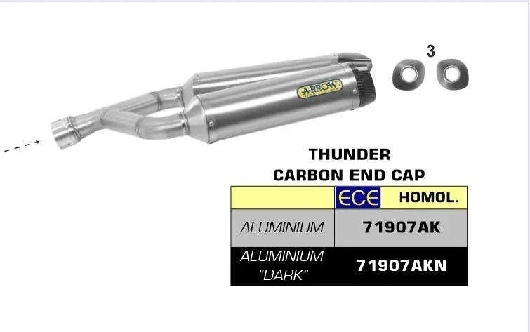 Arrow Thunder Aluminium Dark Aprilia Dorsoduro 900 17-19