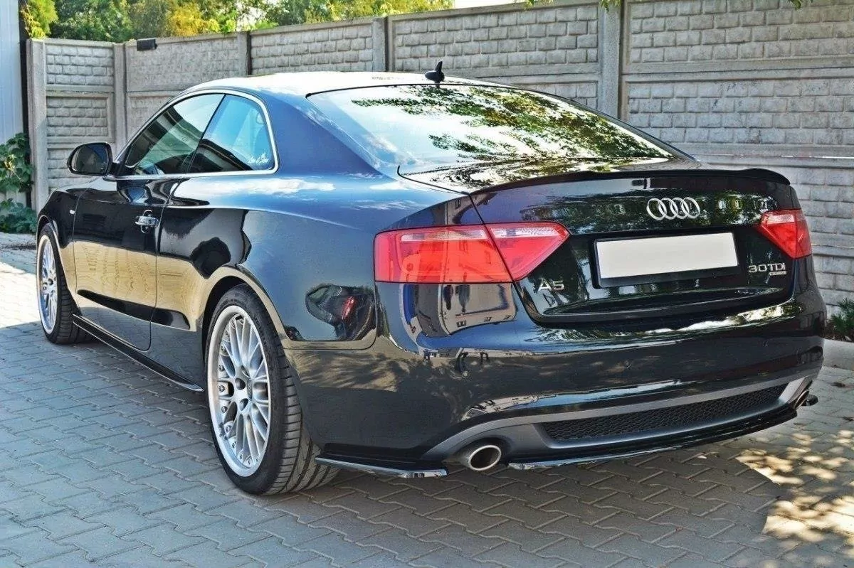 Heck Ansatz Flaps Diffusor Passend Für Diffusor Passend Für AUDI A5 S-LINE Schwarz Hochglanz Schwarz Hochglanz