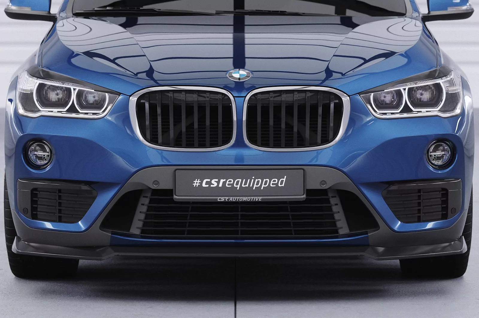 Cup-Spoilerlippe mit ABE für BMW X1 (F48) CSL659 Schwarz Strukturiert