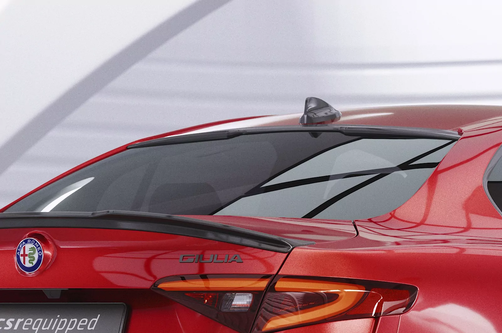 Heckscheibenblende für Alfa Romeo Giulia (Typ 952) HSB113 Schwarz Strukturiert