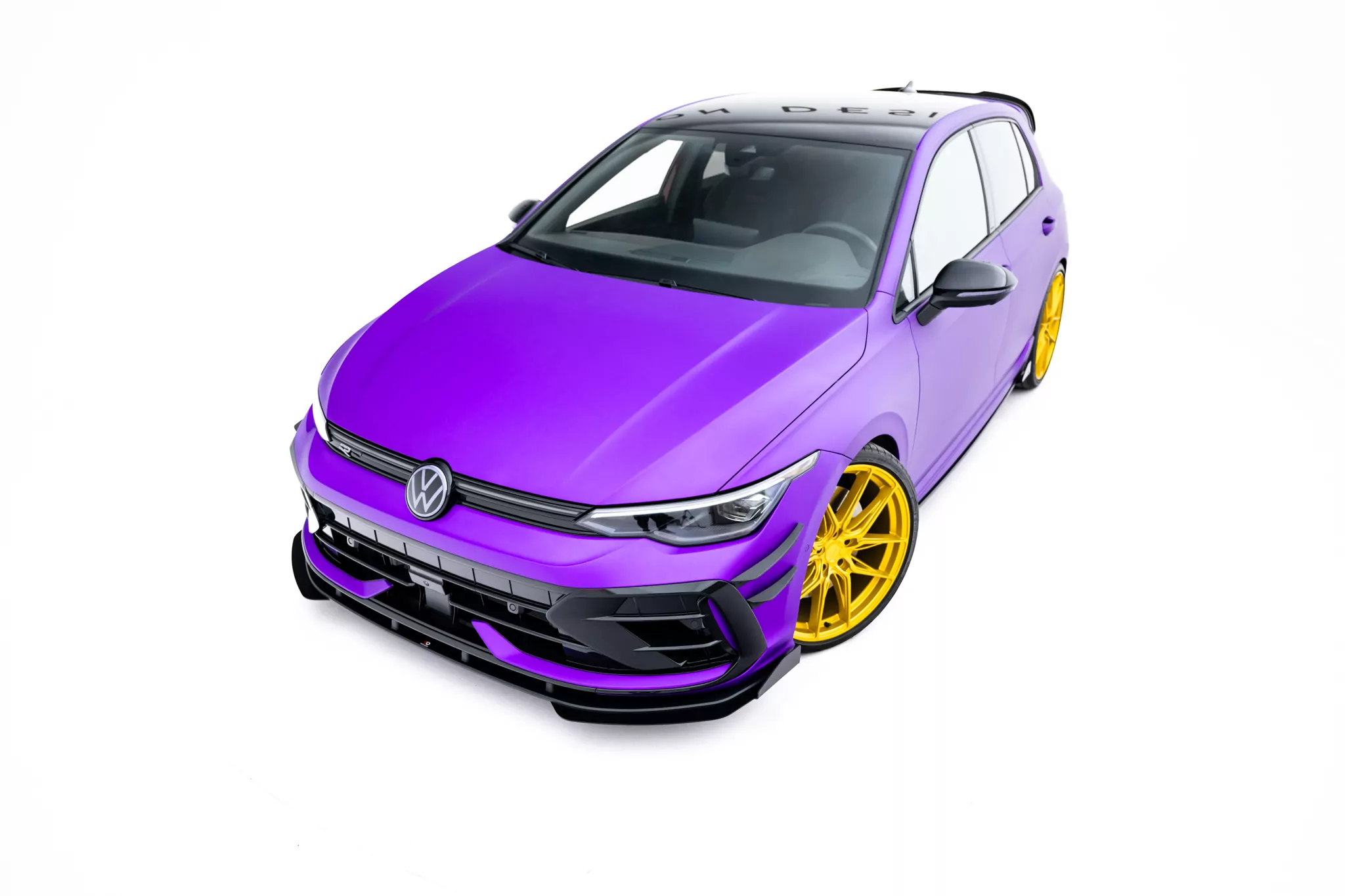 Front Stoßstange Flaps Für Flaps VW Golf R Mk8 Facelift Schwarz Hochglanz