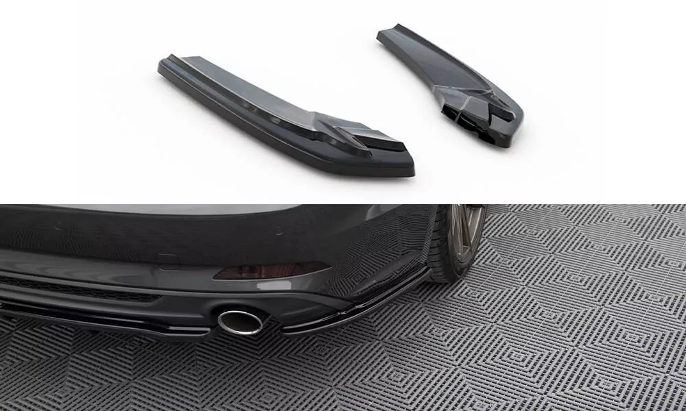 Heck Ansatz Flaps Diffusor Passend Für Passend Für AUDI A5 MK2 SPORTBACK S-LINE (F5) Schwarz Hochglanz Schwarz Hochglanz