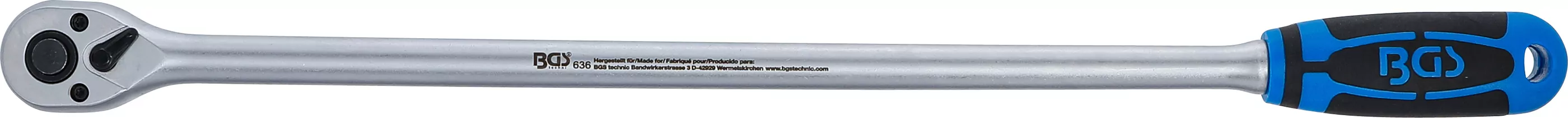 Umschaltknarre | extra lang | Abtrieb Außenvierkant 10 mm (3/8") | 455 mm