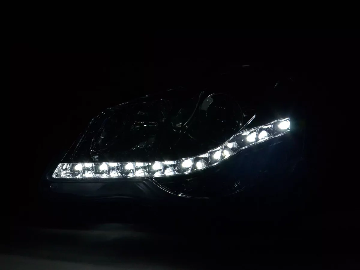 Scheinwerfer Set Daylight LED Tagfahrlicht VW Polo 4 9N3 chrom