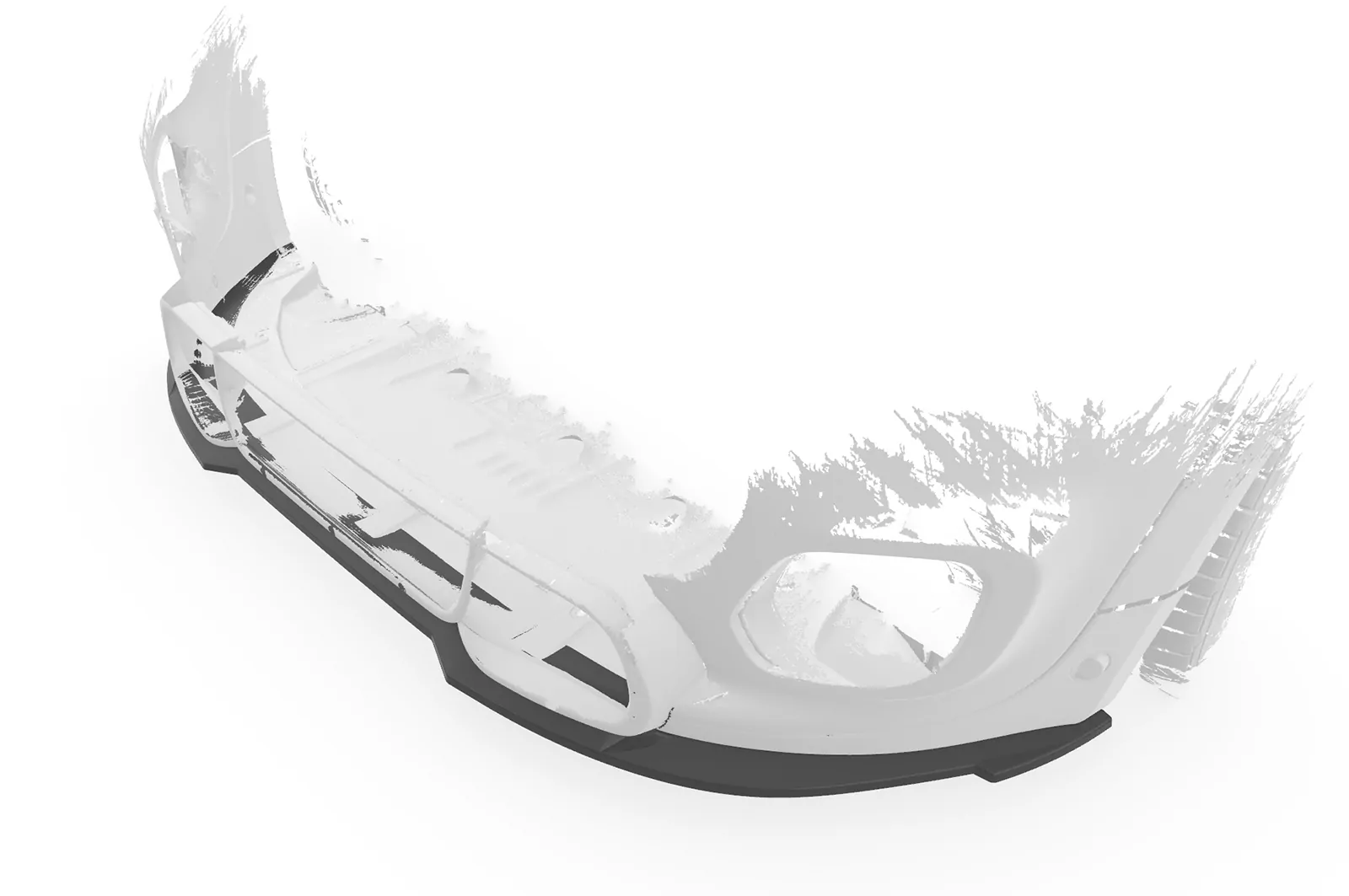 Cup-Spoilerlippe mit ABE für Mini F55, F56, F57 JCW-Trim CSL700 Schwarz Strukturiert