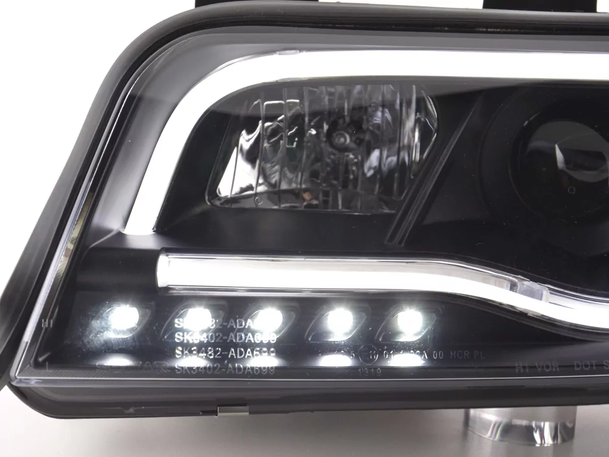 Scheinwerfer Set Daylight LED Tagfahrlicht Audi A6 Typ 4B  01-04 schwarz