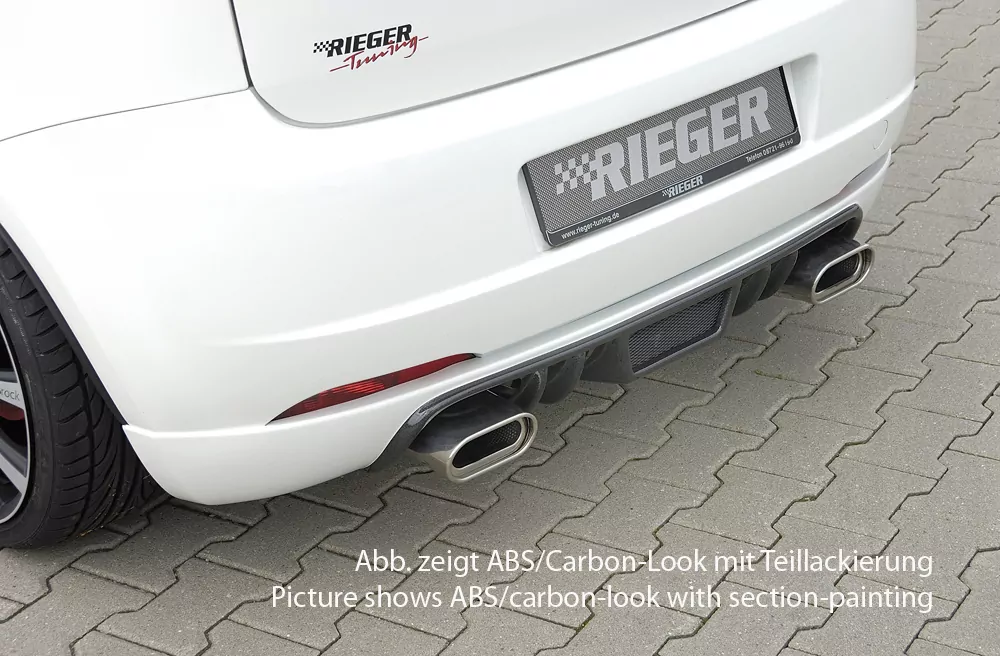 Rieger Heckansatz für Fiat Grande Punto (199) - 3-tür. 10.05- carbon optik
