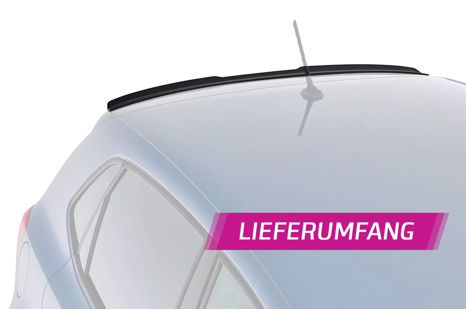 Heckflügel mit ABE für VW Polo V (Typ 6R, 6C) HF614 Strukturiert (schwarz matt)