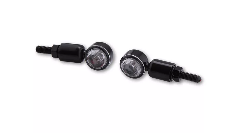 SHIN YO MC 1 HI-Power LED Indicator Black/Translucent E-Approved (Pair)