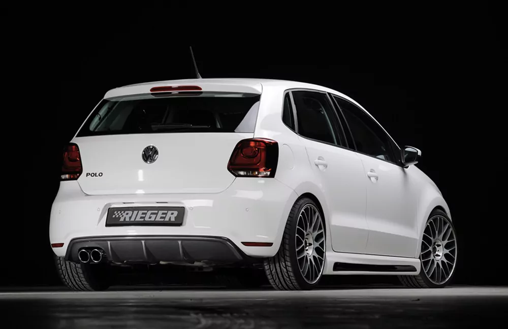 Rieger Heckeinsatz für VW Polo 6 GTI (6R) - 5-tür. 05.10-01.14 (bis Facelift) carbon optik