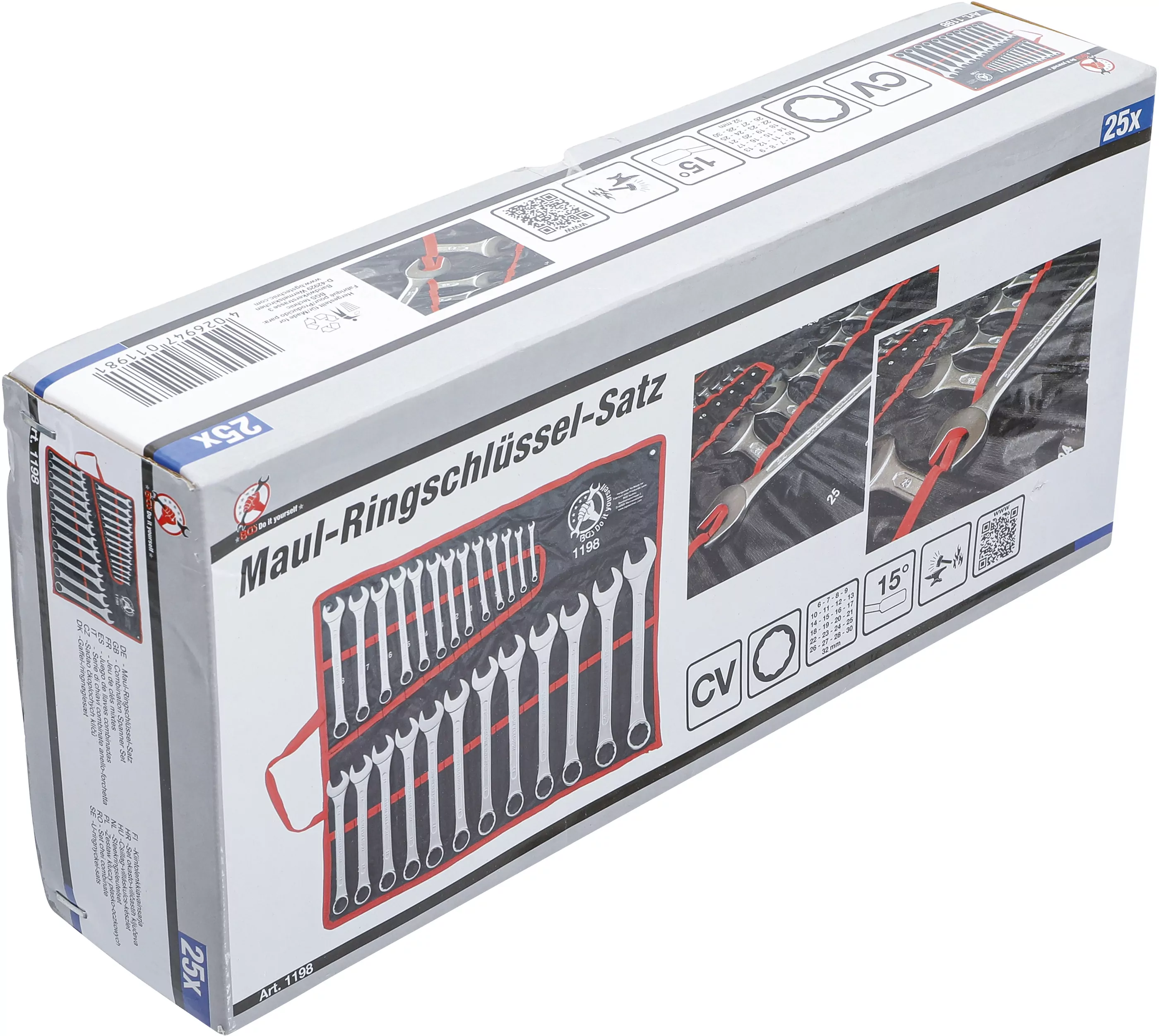 Maul-Ringschlüssel-Satz | SW 6 - 32 mm | 25-tlg.
