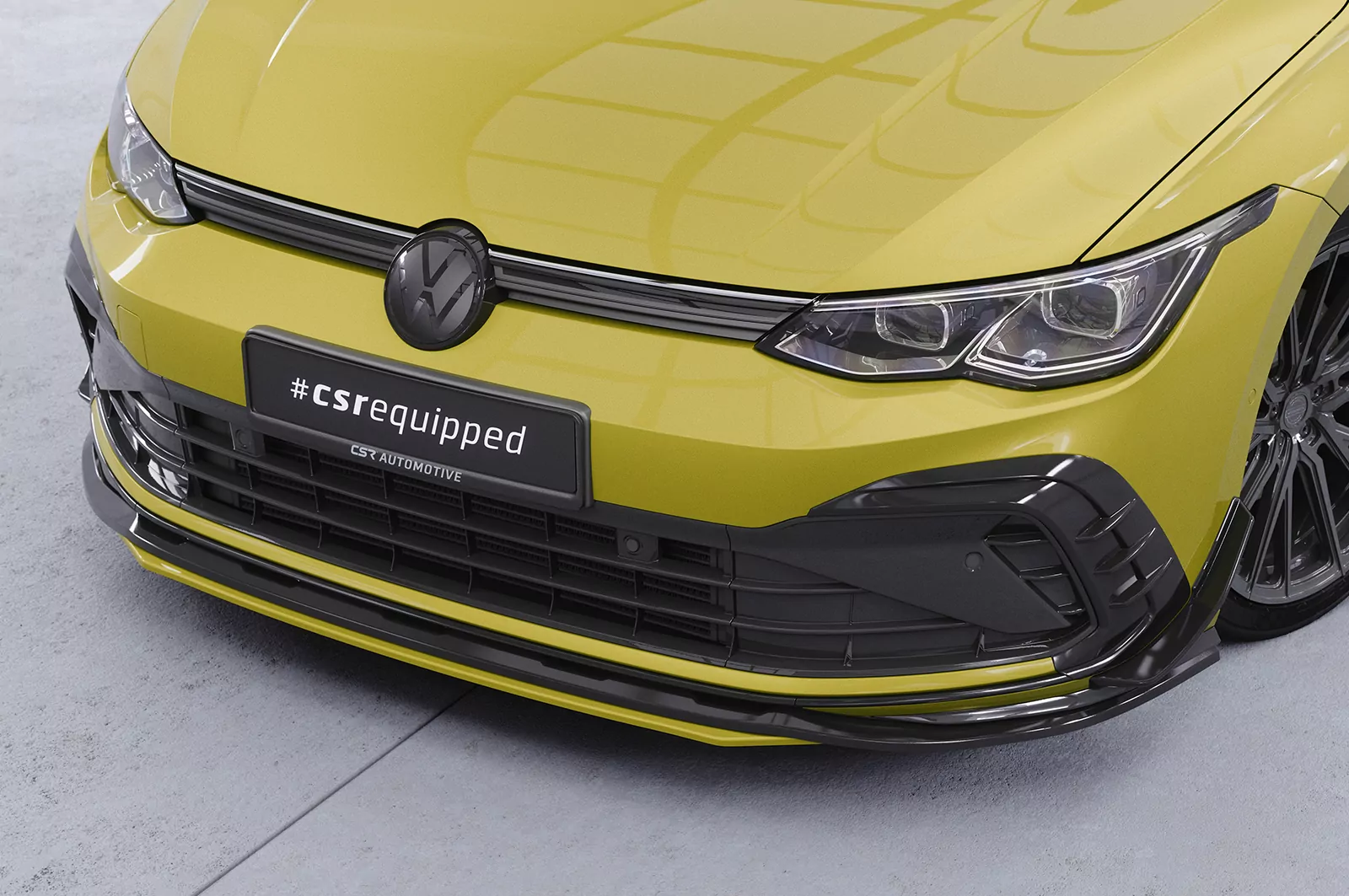 Cup-Spoilerlippe mit ABE für VW Golf 8 GTI, GTD, GTE, R-Line CSL429 Strukturiert (schwarz matt)