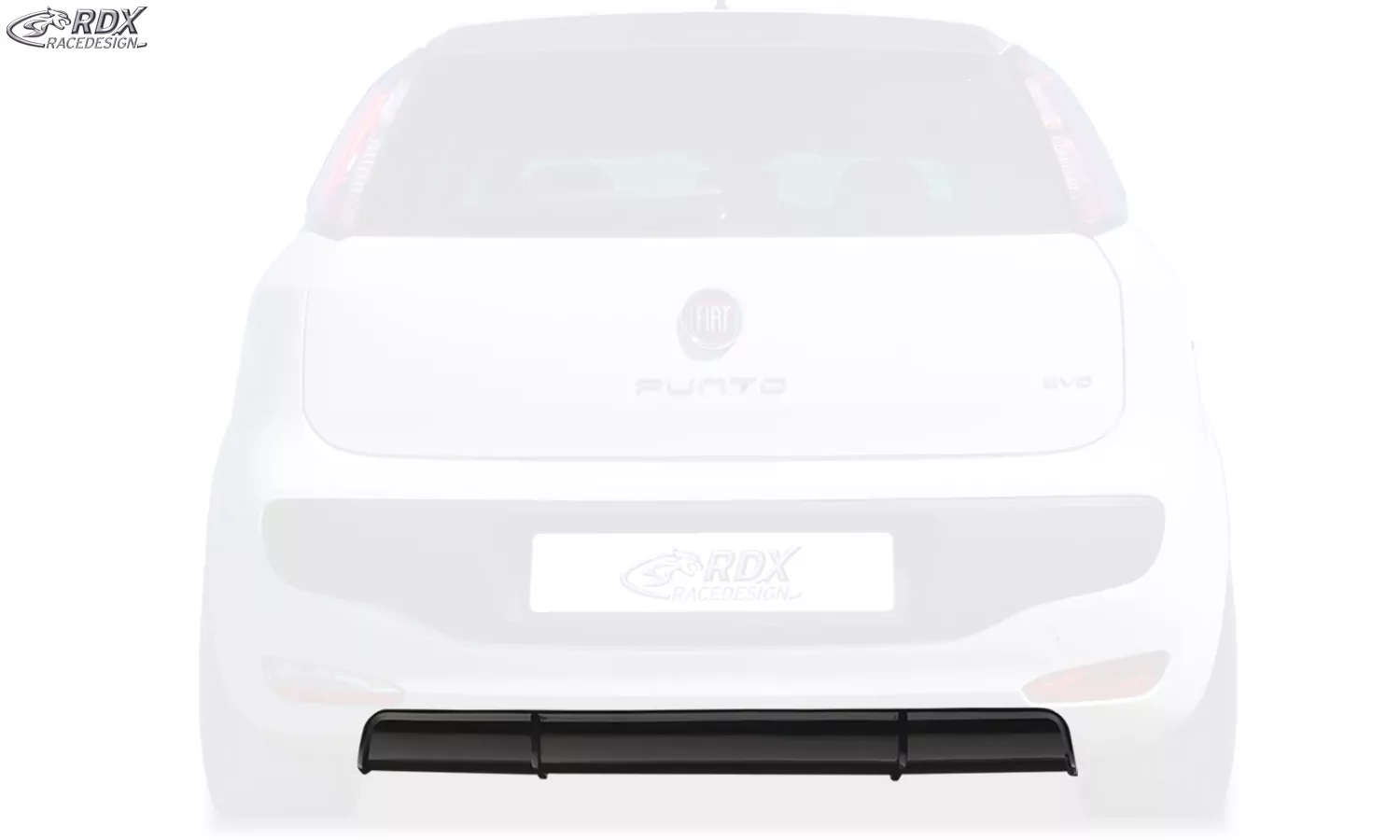 RDX Heckansatz für FIAT Punto Evo Diffusor Heckblende Heckdiffusor