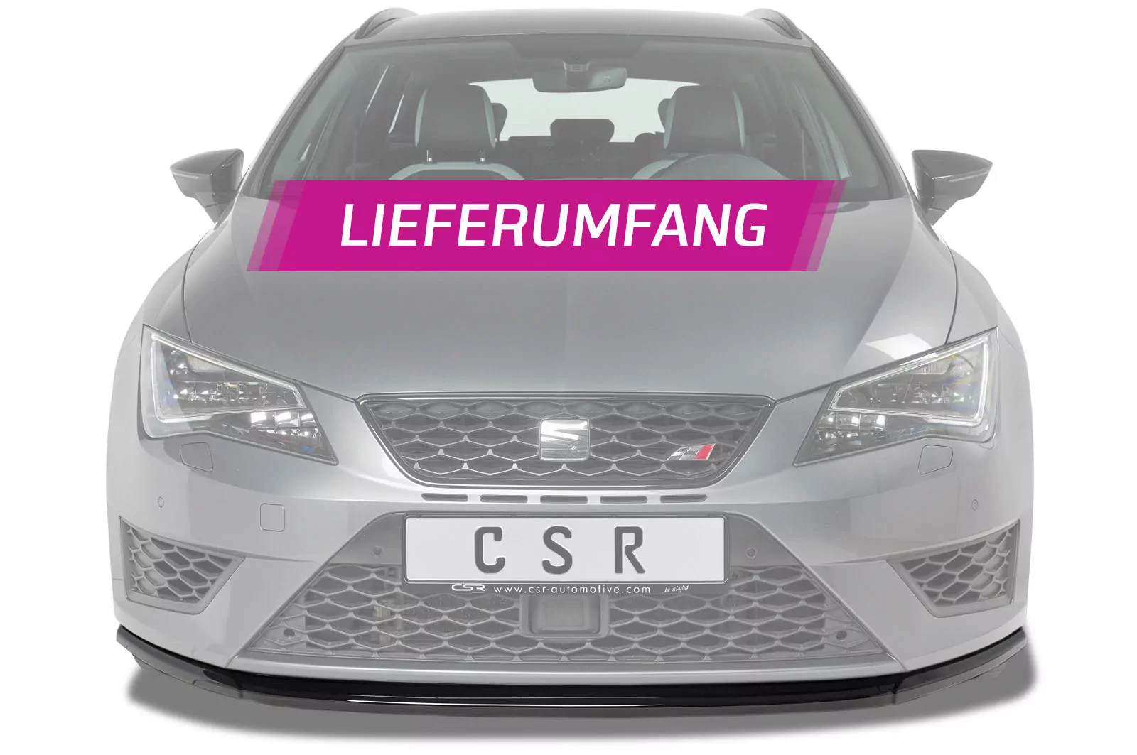 Cup-Spoilerlippe mit ABE für Seat Leon III 5F Cupra/FR CSL391-M Carbon Look (matt)