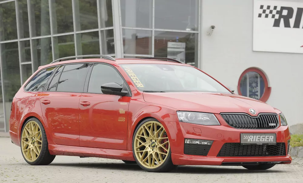 Rieger Seitenschweller für Skoda Octavia (5E) - Lim. 02.17-03.20 (ab Facelift) carbon optik