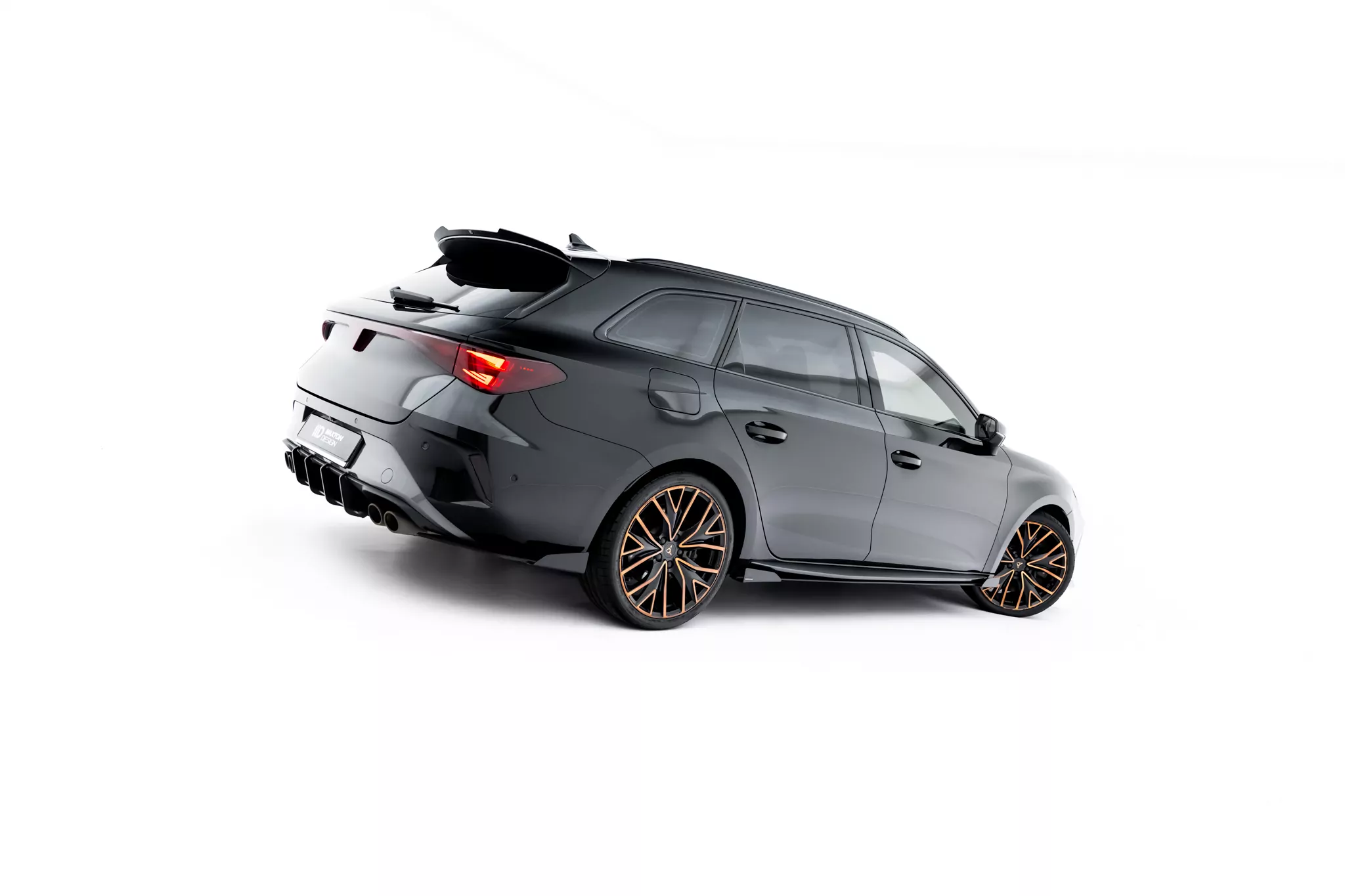 Street Pro Seitenschweller Ansatz + Flaps Für Cupra Leon ST / Hatchback Aero Mk1 / Mk1 Facelift Schwarz Hochglanz