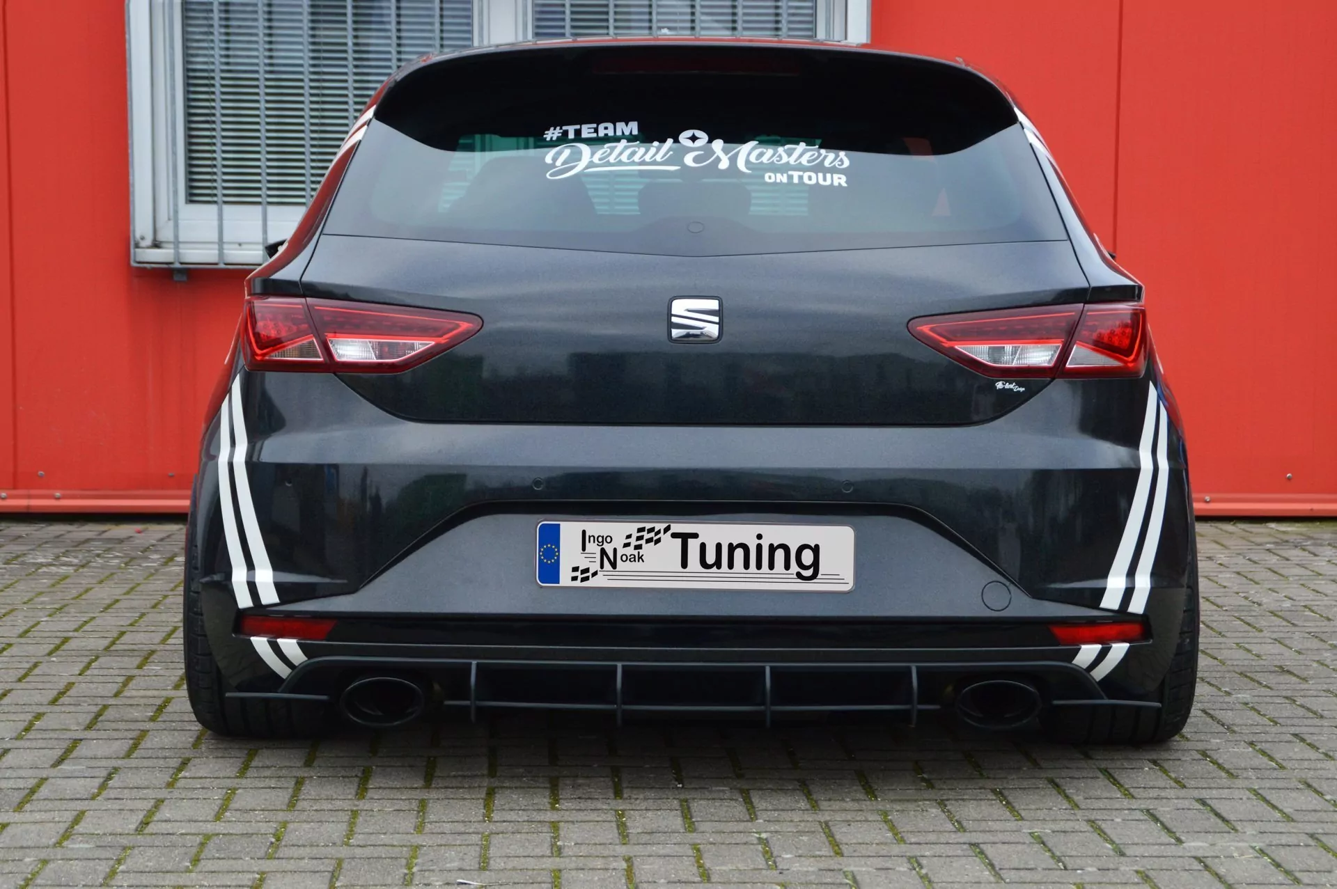 Gefräster Heckansatz mit Finnen für Seat Leon 5F Cupra