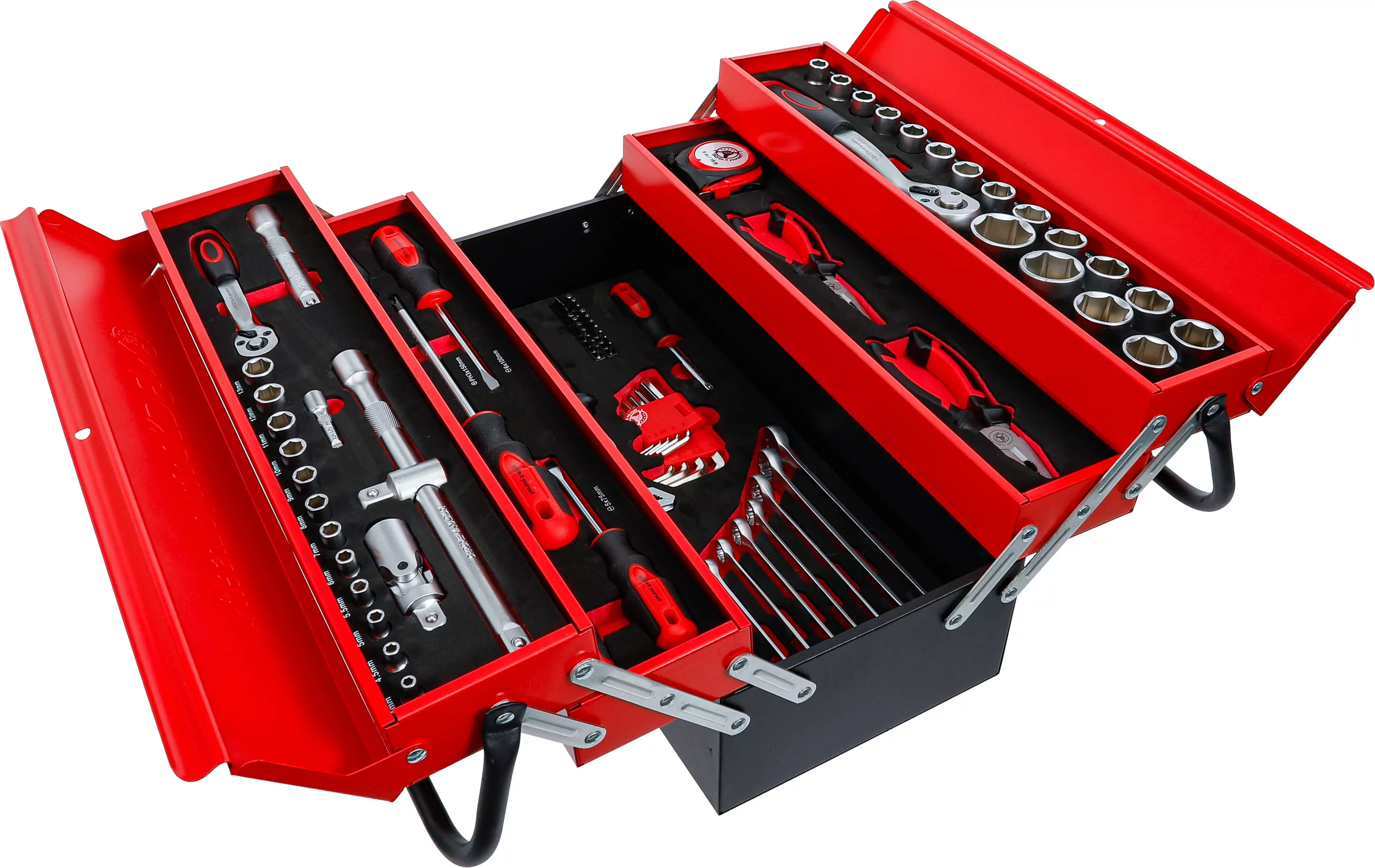 Metall-Werkzeugkoffer inkl. Werkzeug-Sortiment | 86-tlg.