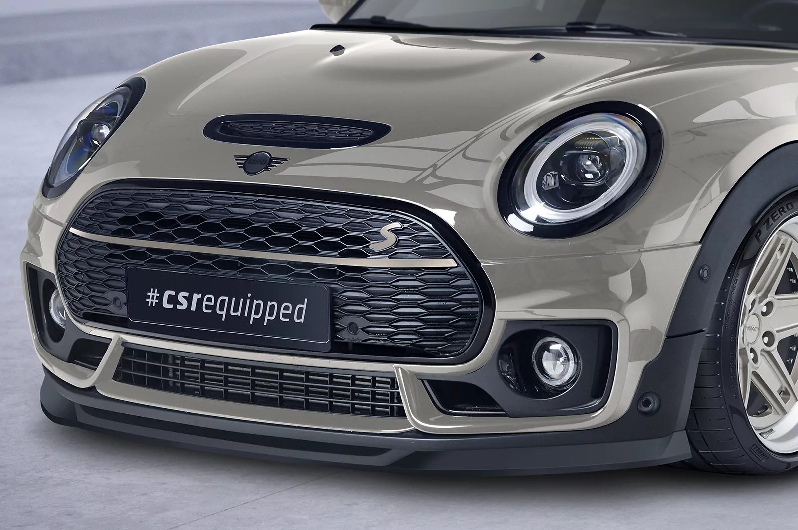 Cup-Spoilerlippe mit ABE für Mini Clubman F54 Cooper S CSL667 Schwarz Strukturiert