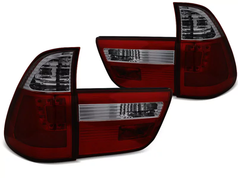 Led Bar Tail Lights Red Smoke Fits Bmw X5 E53 09.99-10.03