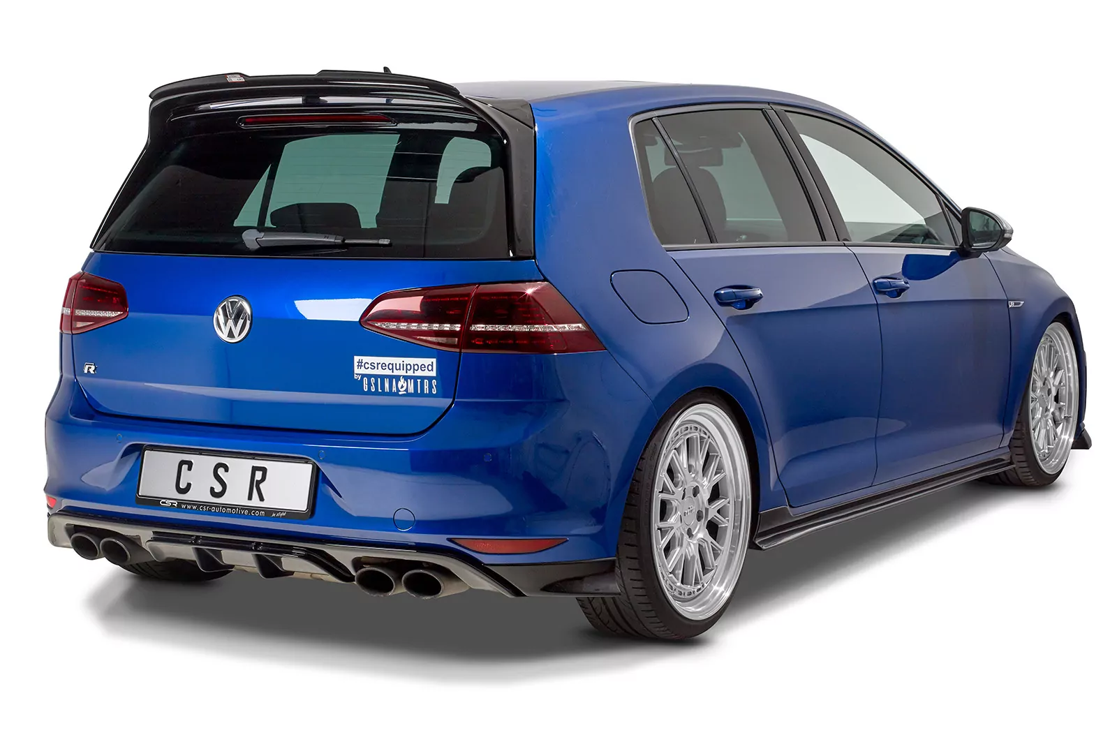 Heckansatz für VW Golf 7 R / R-Line HA255 Strukturiert (schwarz matt)