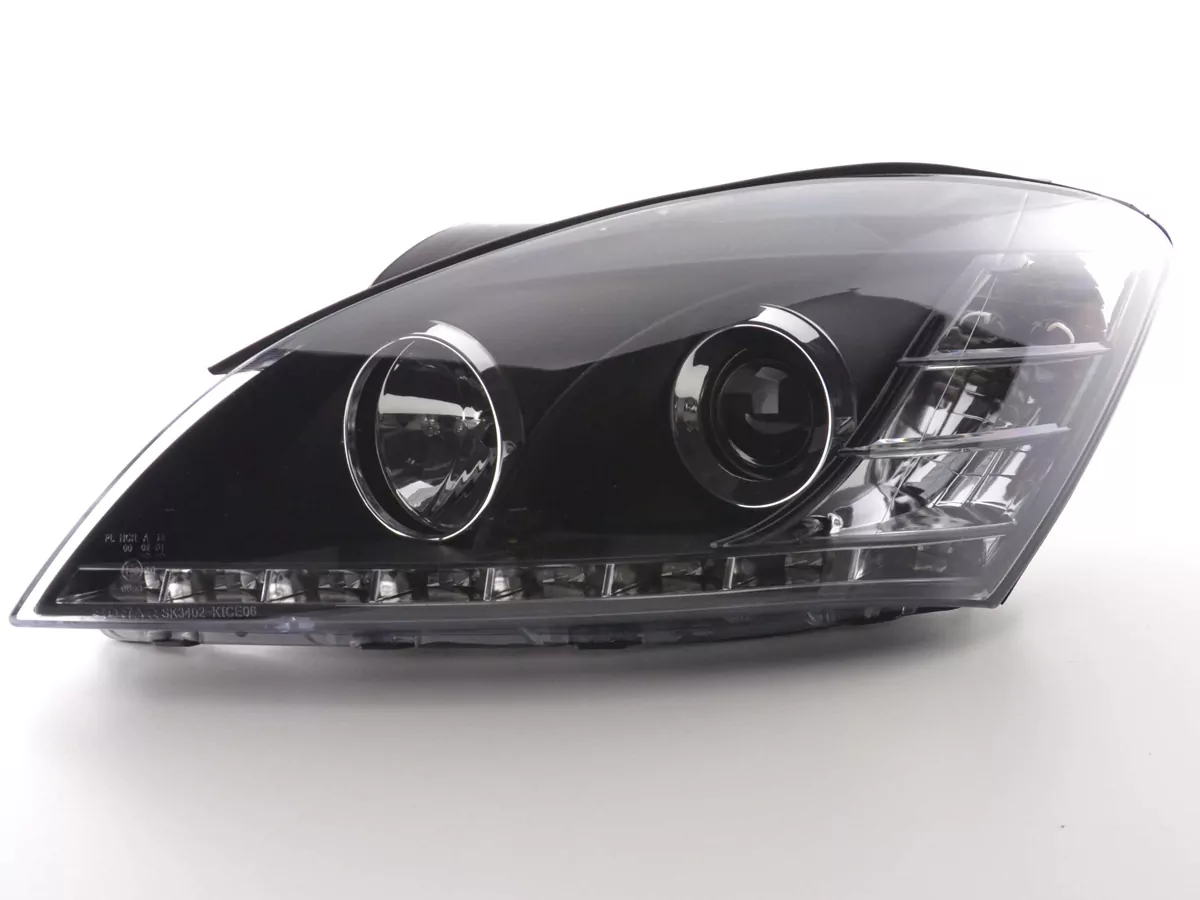 Scheinwerfer Set Daylight LED TFL-Optik Kia cee'd 5-trg. Typ ED Bj. 06-09 schwarz