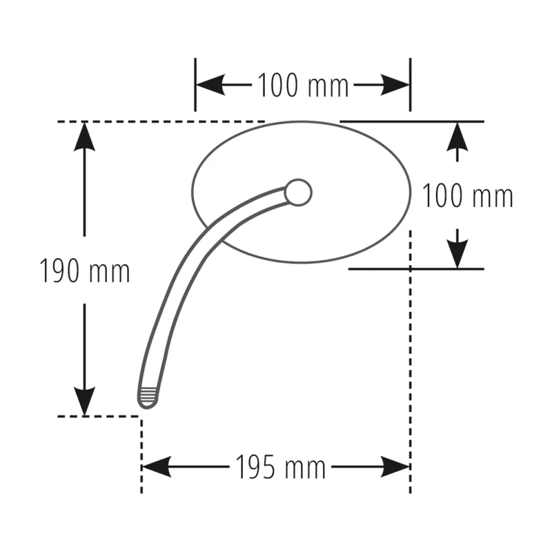 HIGHSIDER pro Handlebar Mirror Montana-Slim Black (Pair)