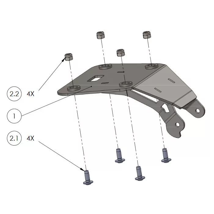 Kennzeichenhalter | YAMAHA YZF R3 320 | 19-20 verstellbar | schwarz | inkl. Reflektorhalter