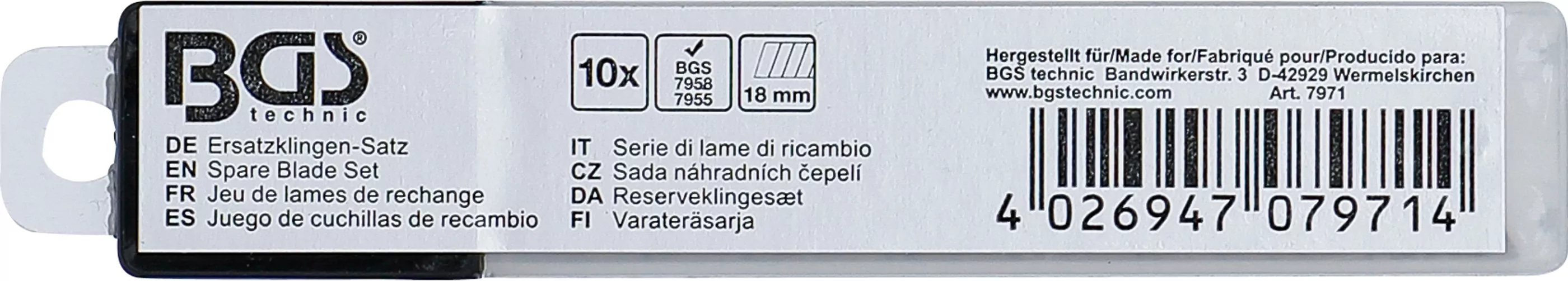 Ersatzklingen-Satz | 18 mm | 10-tlg.