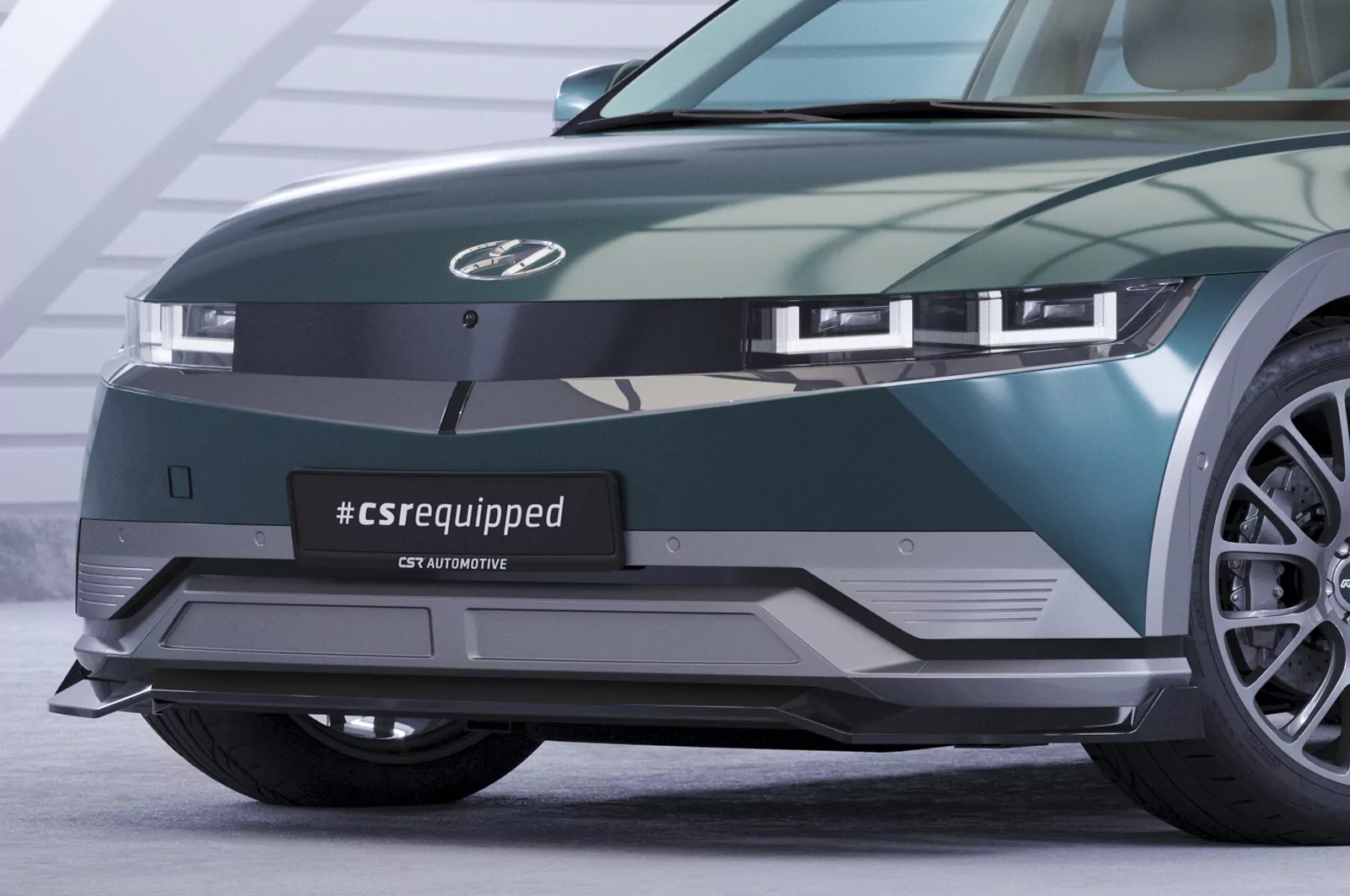 Cup-Spoilerlippe mit ABE für Hyundai Ioniq 5 CSL750 Schwarz Strukturiert