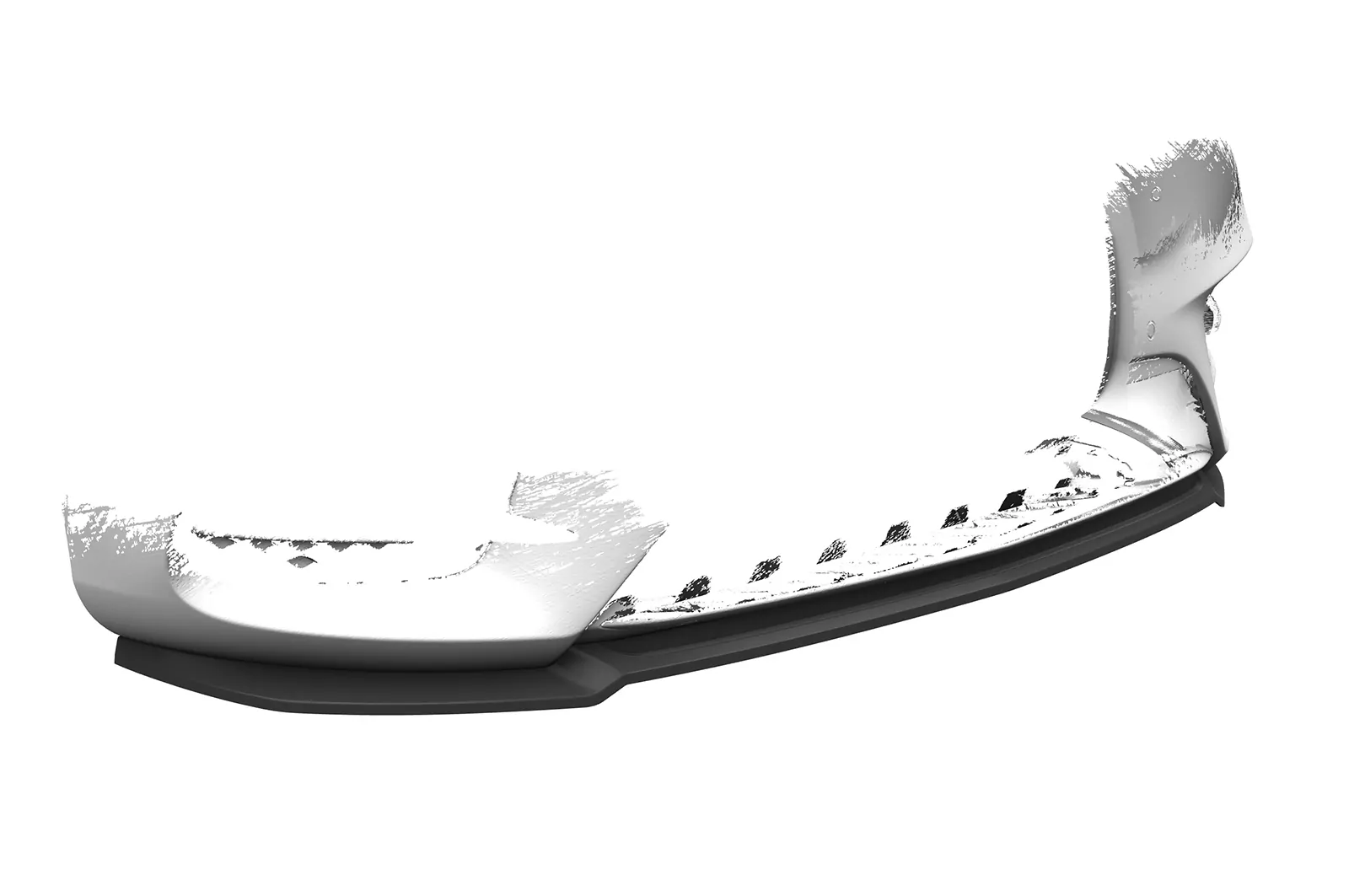 Cup-Spoilerlippe mit ABE für Mercedes Benz V-Klasse 447 AMG-Line CSL545 Schwarz Strukturiert