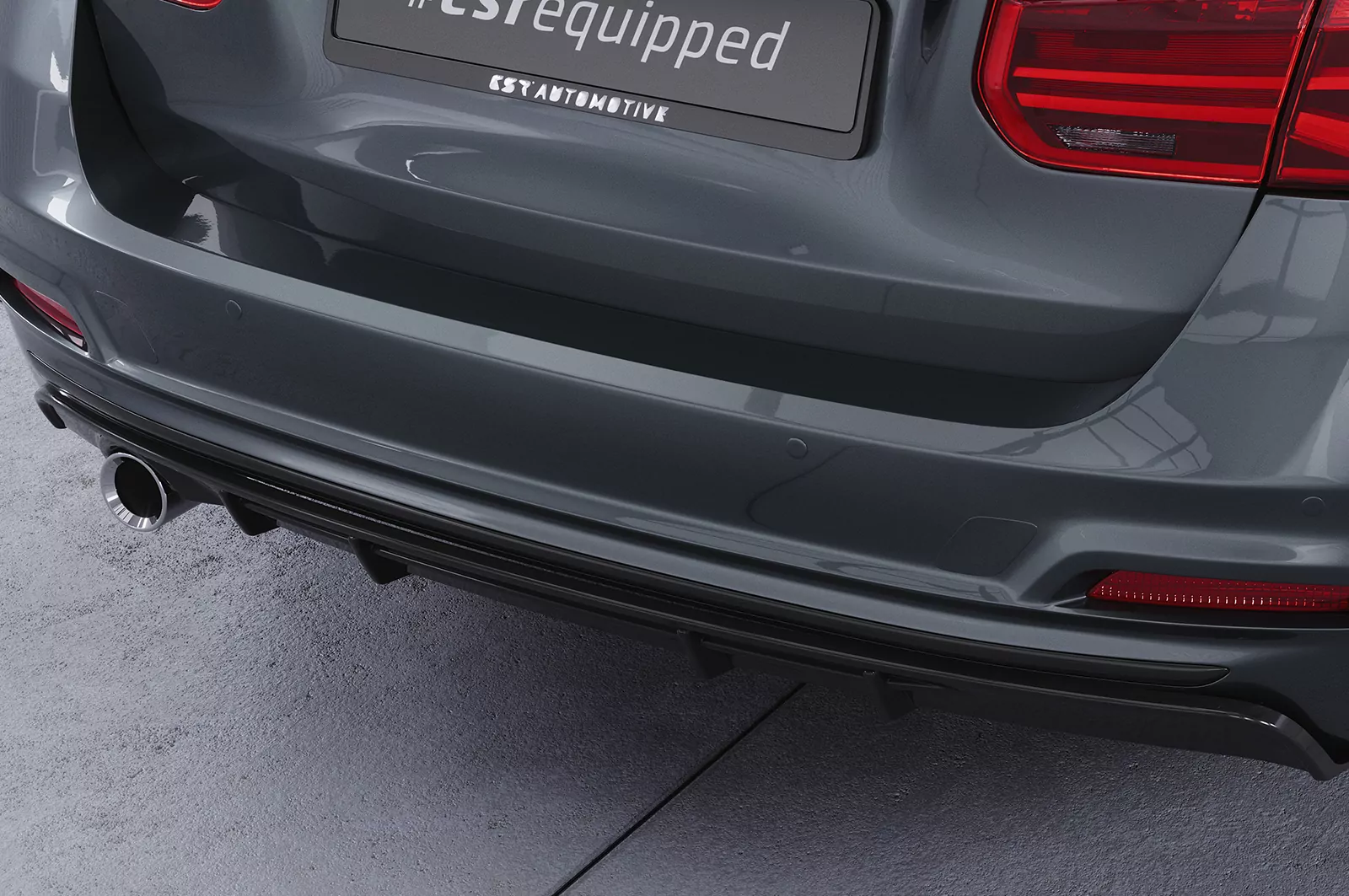 Heckansatz für BMW 3er F31 Touring LCI HA287 Schwarz Strukturiert